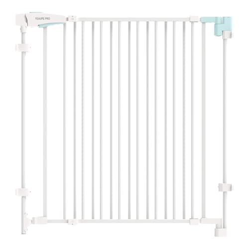 YEAUPE PRO Cancelletto di sicurezza per scale, senza foratura, per bambini, 75-110 cm, telescopico, per cancello di sicurezza, scale e porte, cancello di sicurezza per cani, apertura manuale con 1