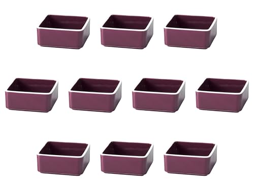 Set of 10 Purple Tea Bag Box [3.2 x 3.2 x 1.4 inches (8.2 x 8.2 x 3.5 cm) | Setomonohonpo