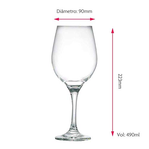 Jogo de Taças Vinho One Vidro 490ml 12 Pcs