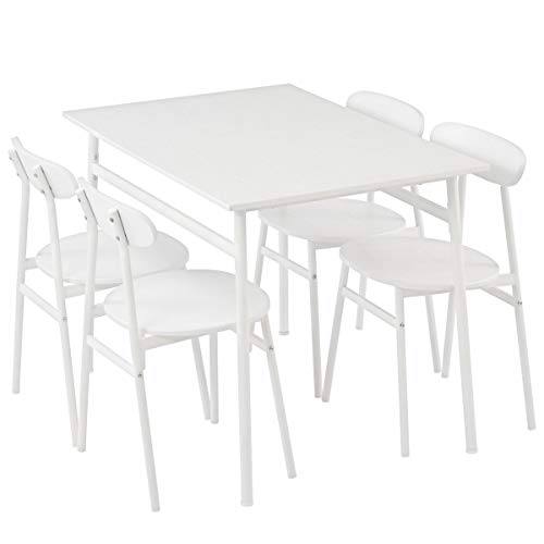 ぼん家具 ダイニングセット ダイニングテーブル 5点セット 4人用 チェア4脚 110×70cm おしゃれ ホワイト ぼん家具 ダイニングセット ダイニングテーブル 5点セット 4人用 チェア4脚 110×70cm おしゃれ ホワイト