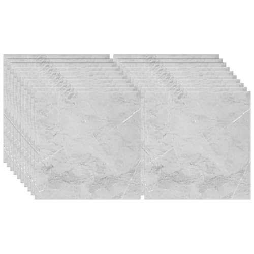 Carreaux de sol autocollants en vinyle gris salon et cuisine 30x30