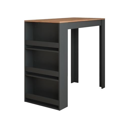 Vicco Table de Bar Repose, Chêne doré/Anthracite, 57x117cm, utilisable comme Table Haute pour la Cuisine ou la Salle à Manger