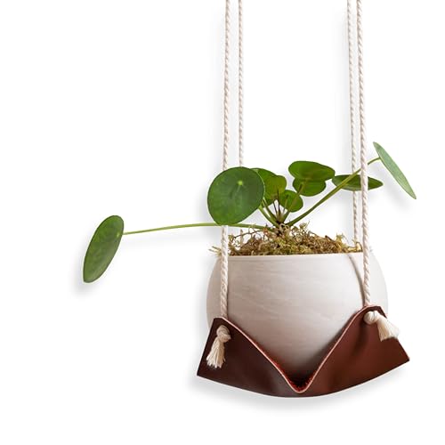 Keyaiira - Leather Plant Hanger - Boho Indoor Modern Plant