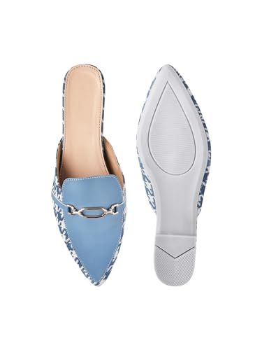Image of TRYME Trending Stylish Buckle Bellies Soft & Comfortable Flat Mules Sandal for Womens and Girls