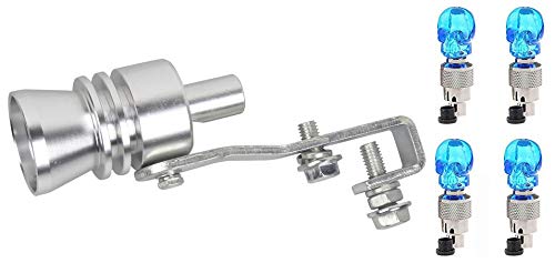 Vocado Turbo Sound Car Silencer Whistle for Maruti Ignis Delta + Vocado Blue Skull Car Tyre LED Motion Sensor Set of 4-Hyundai Accent Viva