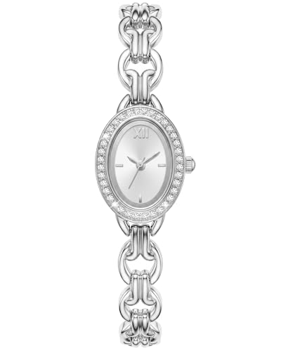 CIVO Vintage Armbanduhr Damen Klein: Silber Oval Gehäuse Analog Wasserdicht - Edelstahl Elegant Frauen Uhr Geburtstag Jahrestag und Valentinstag