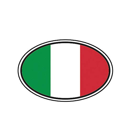 2X Glossy 10.2cm Italy ITA Oval Country Code Decal Sticker