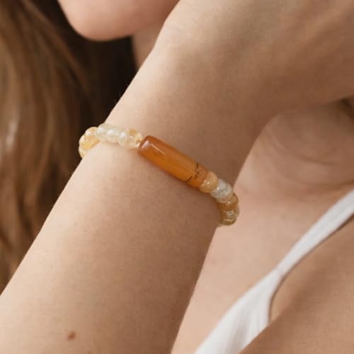 Image of Japam Citrine Success Bracelet for Prosperity, Good Luck and Positive Energy | Crystal Band to Boost Confidence, Focus and Abundance | Lucky Wealth Bracelet for Men and Women