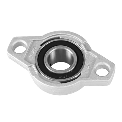 QWORK® 4 Stück Stehlager Flanschlager Gehäuselager - 20mm Innendurchmesser - Zinklegierung Wellenlager für Achse Welle