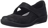 Clarks womens Sillian Bella Mary Jane Flat, Black, 7 Wide US