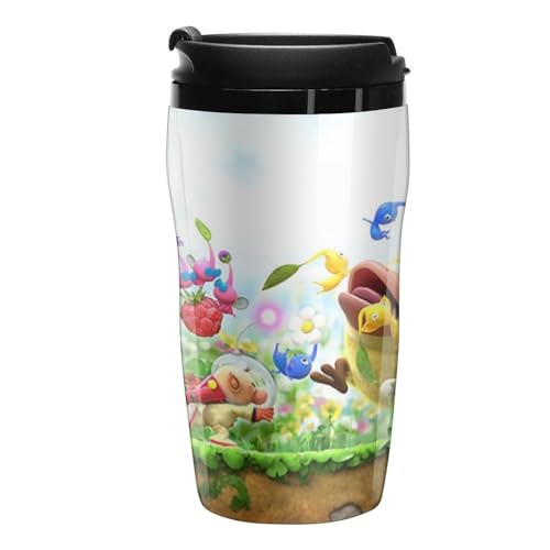 ピクミン マグカップ 水筒 保温保冷 魔法瓶 ステンレスボトル シンプル おしゃれ 通勤 大人 子供 男の子 女の子 軽量タイプ ワンタッチオープン 250ml