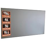 Beamer Leinwand Rahmenleinwand 60/72 Zoll, 16:9, 8K, 4K Ultra HD, 3D-fähig, Kinoleinwand für Heimkino und Büro(72 inch)