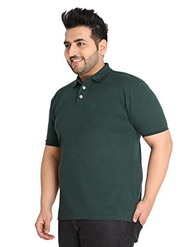 Image of CHKOKKO Men's Pluse Size Polo Cotton Regular Fit Half Sleeves T-Shirt