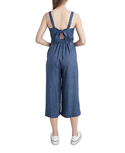 Bcbgeneration Women's Woven Tie Back Jumpsuit, Denim, 12 #TOP2