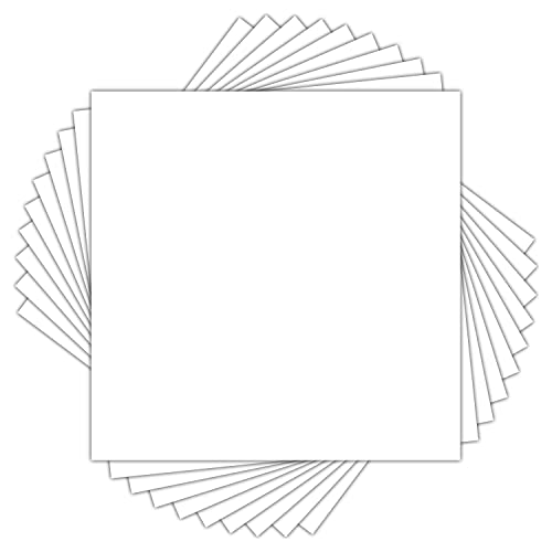 Golden State Art 8x8 White Backing Board, 10 Pack Backer Boards for Prints