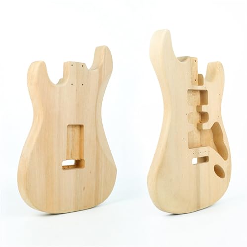 ギターボディ交換 DIY 改造 ST エレキギター本体シングルシェイク半完成アルダー材 TL エレキギター本体マホガニーに最適(Three pickups)