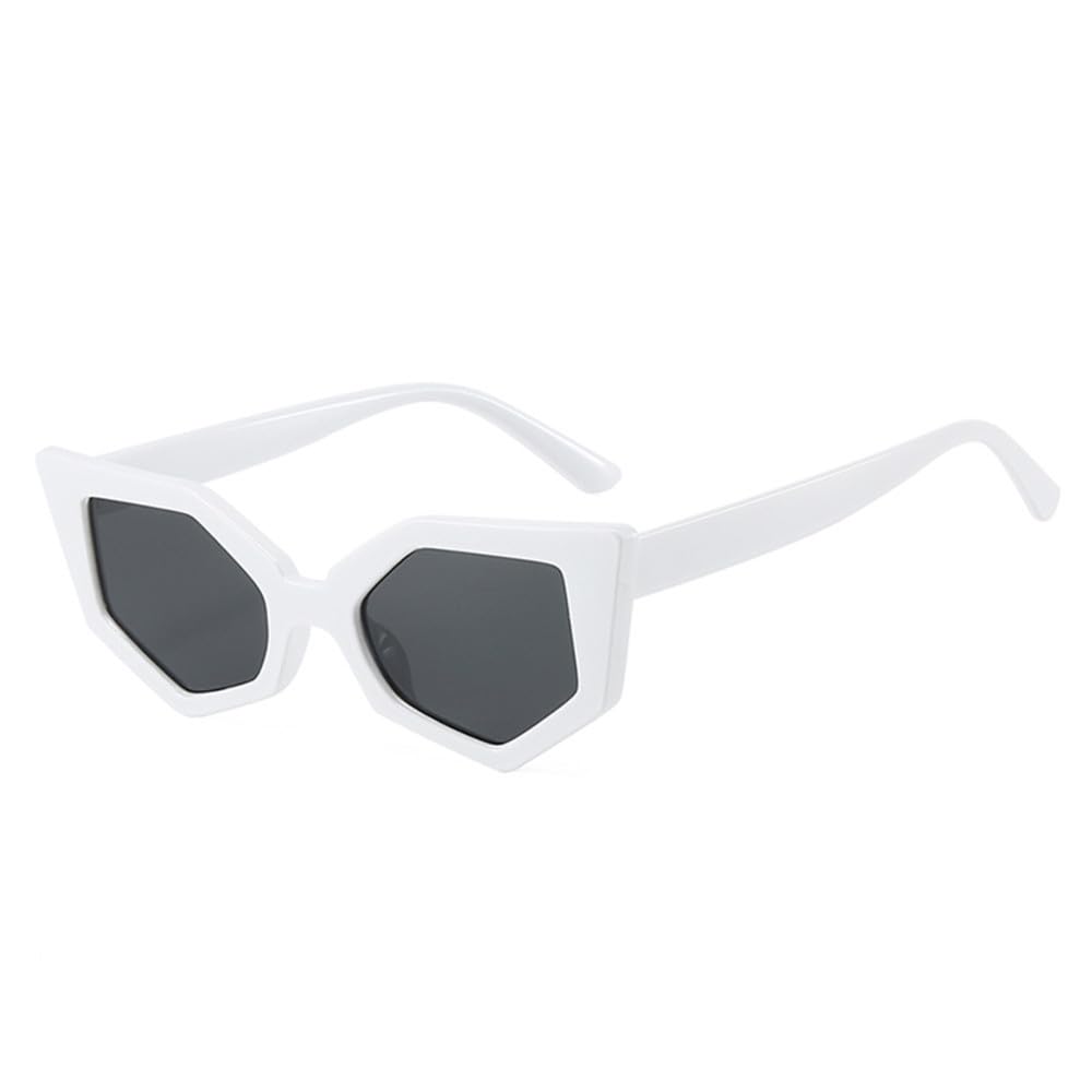 Retro unregelmäßige Polygon Cat Eye Sonnenbrille Damen Shades UV400