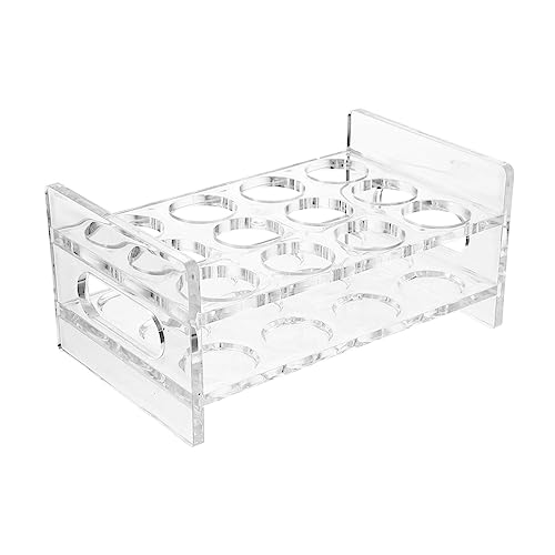 Cabilock Acrylic Shot Glass Organizer Rack Liquor Stand for Home Bar Party Use Compact Acrylic Bottle Holder for Displaying and Drying Shot Glasses