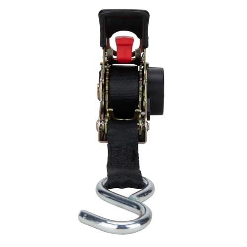 camco retractable transom tie down straps 6-foot 1500 lb break strength 500 lb safe working load 2-pack 50033