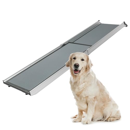 PetSafe Happy Ride Compact Telescoping Dog Ramp - Portable Pet Ramp for Cars, Trucks & SUVs with Adjustable Sizing - Non-Slip Design - Lightweight Pet Mobility Assistance - Extra Long
