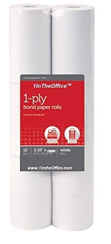 image for 1InTheOffice Adding Machine, Register, and Calculator Rolls 2 1/4