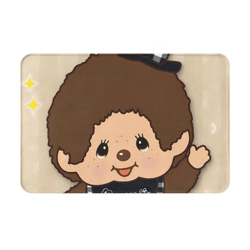 モンチッチ 洗える滑り止め付絨毯 折り畳み可能リビング寝室ラグ 40x60cm
