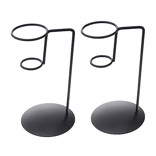 Garneck 2Pcs Ice Cream Stand Iron Cone Holder for Ice Cream Snacks Appetizers Easy to Clean Store for Home Food Stalls Restaurants Display Stand