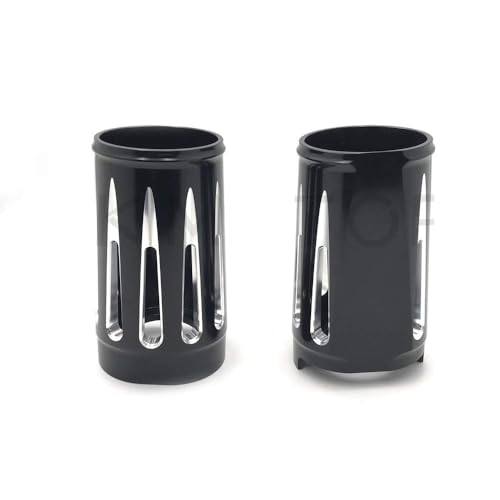 HONGK- Hollow CNC Cut Black Fork Boot Set Slide Cow Bells Compatible with H-D Street Glide 14-17 [B07PHVSHP1]
