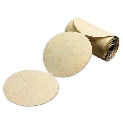 Gold Aluminum Oxide Dri-Lube Paper Discs, 6 In Dia., P180 Grit