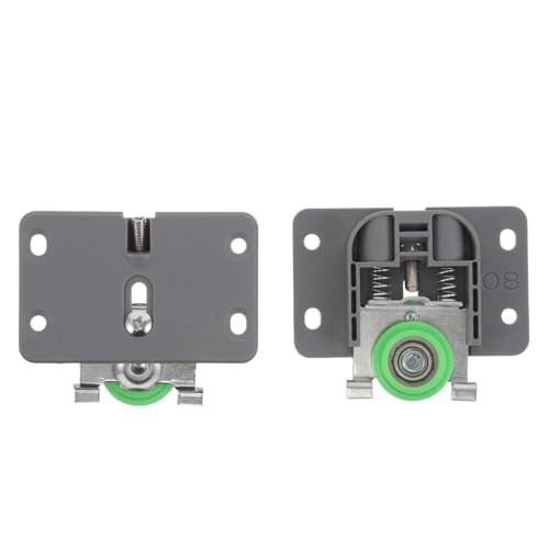 SHOWERORO Rodillos para Puertas Corredizas de Armario Medianos 39 Mm Tornillos, Kit de 2 Piezas, Riel de Precisión para Funcionamiento Silencioso y Soporte Resistente en Dormitorios