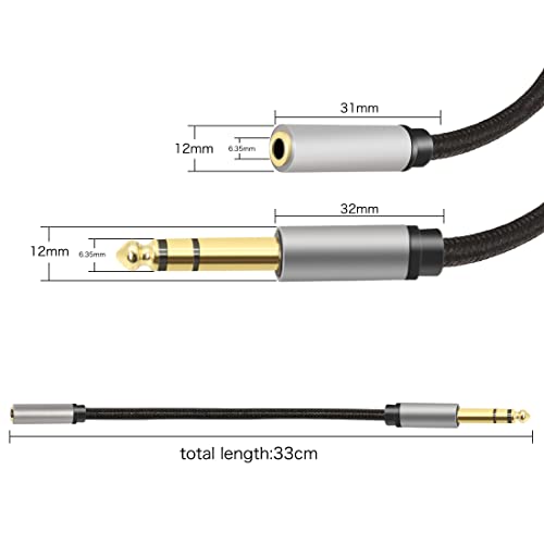 Adaptador Jack 3.5mm a 6.35mm YACSEJAO 30cm miniatura 5