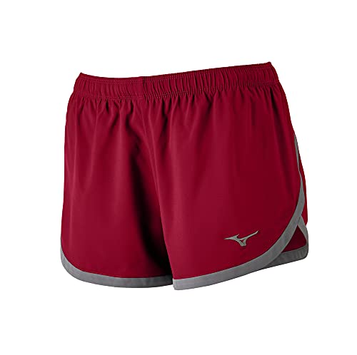 Short Mizuno Impact femme short de course athlétisme rouge M