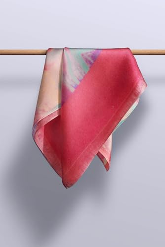 100% Silk Head Scarf for Women - 12"x27" / 30 * 170cm Hair Scarves Satin Head Scarf Bandanas Square Silk 80023