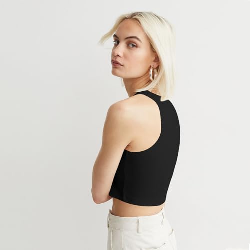 Image of KERI PERRY Tops for Women Crop Top for Women's Tank Activewear Tee Sports Western Casual Cotton Camisole Pack of 3 Combo