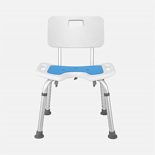 Douchekruk Badstoelen Douchestoel Hoogteverstelbaar met Armen en Rug U-vormige Uitsparing Douchestoel Hulpmiddel Draagbare Badliften voor Vo,