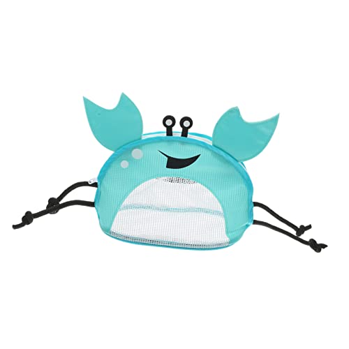 Crab Shape Beach Bag for Boy Girl Mesh Pouch for Collecting Seashells Lightweight and Breathable Crab Tote for Beach Play for Boys and Girls
