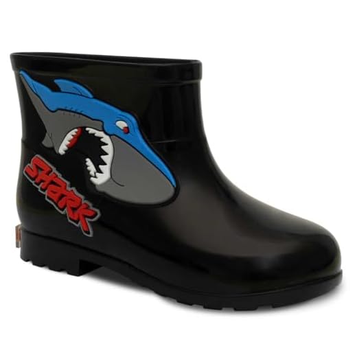 Bota Infantil Galocha Masculina Nº 21 ao 26 Botinha Menino Moda Tubarão 09.30 (Preto, BR, Criança de 4 a 8 anos, Numérico, 26)