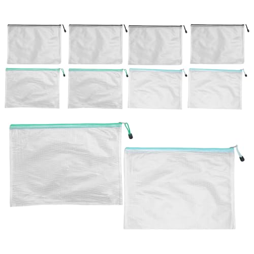 Pochettes zippées en filet B4 transparentes chemises de classement plastiques imperméables