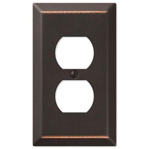 Colester Direct Metal Oil Rubbed Bronze Wall Switch Plate Outlet Cover Toggle Rocker GFI (Power Outlet-Duplex Single)