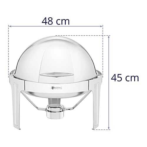 Royal Catering RCCD-RT1_6L Chafing Dish rond 5,8 L warmhoudcontainer Rechaud warmtereservoir - Afbeelding 6