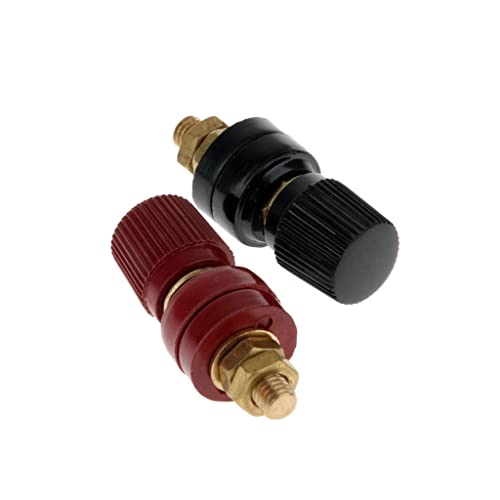 Image of Bageshwar Balaji 2Pcs 200A Binding Post M6 Copper Screw Thread Electrical Insulation Wiring Terminal Bolt Fastener Electrical Accessories