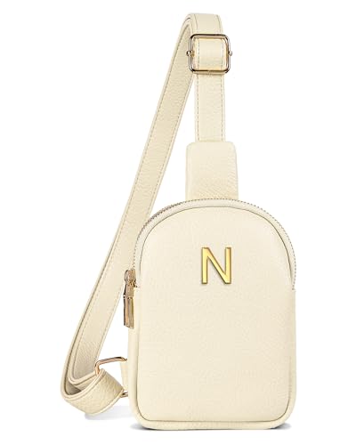 Image of Gifts for 6 7 8 9 10 11 12 13 14 15 16 Year Old Girls, Initial Cross Body Fanny Pack, Cute Sling Purse for Teens, Travel Crossbody Bags for Daughter Granddaughter, Tween Girls Trendy Stuff