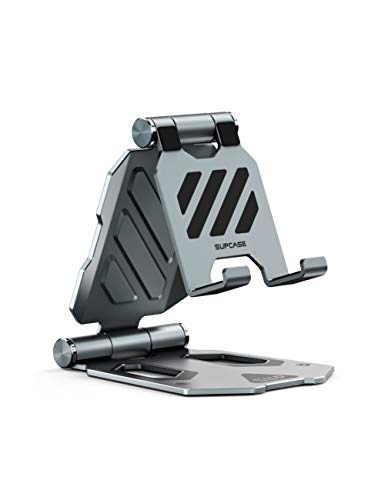 SUPCASE Desk Counter Table Cell Phone Stand Holder Phone Dock Cradle Adjustable Multi Angle Compatible with iPhone 12 11 Pro Xs Xs Max X Xr 7 8 & Android Smartphone (Black)