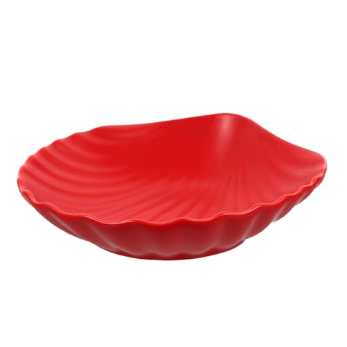 LALAFINA 北欧?光色釉貝殻形陶瓷サラダプレート 多用途フルーツバスケットトレイ 食器洗い機対応 パーティー やデスクトップ装飾に
