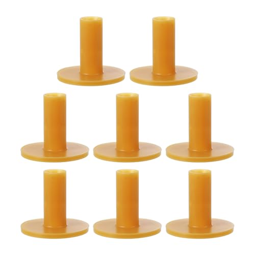 PATIKIL Rubber Golf Tee, 8 Pack 2.1 Inch Golf Practice Tees Training Driving Range Tee Stable Golf Ball Holder for Outdoor Indoor Hitting Mat Golf Mat, Yellow