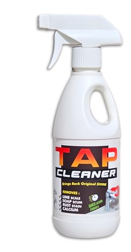Image of Chemwit - Tap Cleaner for Bathroom Hard Water (500mL) - Australian Tap Cleaning Liquid Spray - Rust & Limescale Remover for Faucets, Shower Glass, Bathroom Fittings with Scale Corrosion Protection.