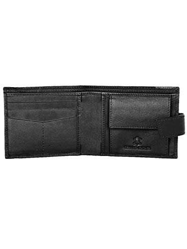 Image of WildHorn Rakhi Gift Hamper for Brother - Classic Men's Combo /Gift Set of Leather Wallet, Keyring and Rakhi for Brother (Obsidian Black)