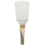 PENIKOKO Pferdehaarbürste Metall mit Ergonomischem Griff Mittelgroßer Rinderhaar Rechen zur Fellpflege und Massage Rutschfest und Leicht zu Reinigen