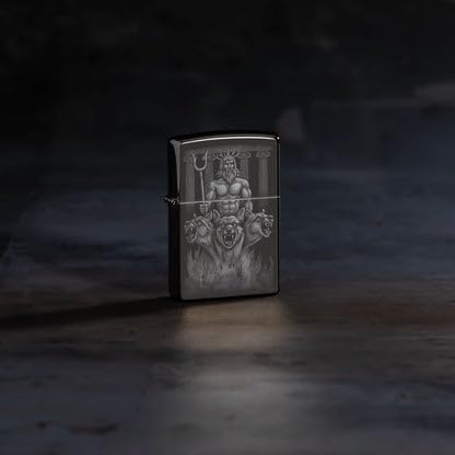 Encendedor Zippo con grabado personalizado diseño Greek Dogs miniatura 4