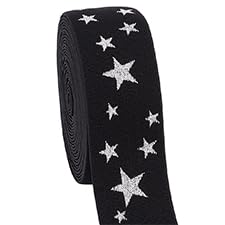 Ph Pandahall SRIB-PH0001-39-US2 Sewing Elastic Band, 40Mm/1.57 Inch Wide Heavy Stretch Elastic Band 5 Yards Colored Elastic Spool Rope Printed With Stars Pattern For Sewing Wigs Waistband Underwear Pants Dress thumb #6